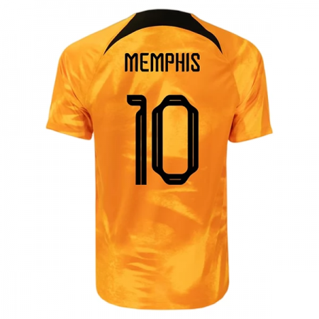 Nizozemska Memphis 10 Domaći Nogometni Dres World Cup 2022